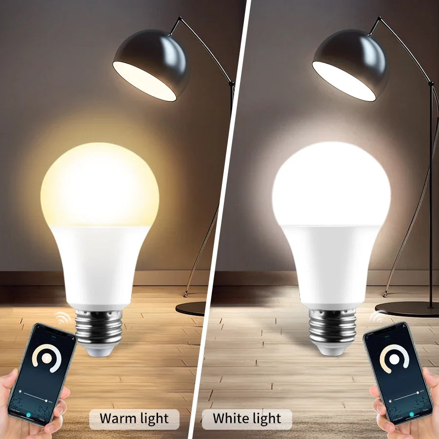 Lâmpada LED Inteligente Wi-Fi 12W/15W/20W – Controle por Voz via Alexa e Google Assistente