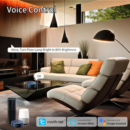 Lâmpada LED Inteligente Wi-Fi 12W/15W/20W – Controle por Voz via Alexa e Google Assistente